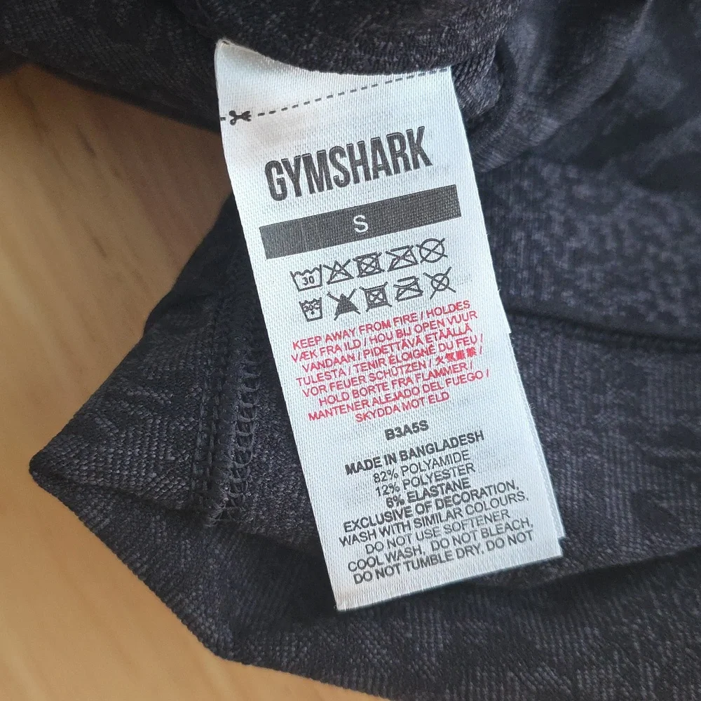 NWOT Gymshark Charcoal Patterned Cheetah Biker Workout Shorts Size Small #g115